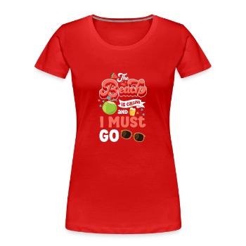 Beach Waves Breeze - Women's Premium Organic T-Shirt - red - Front - Mia (176cm)