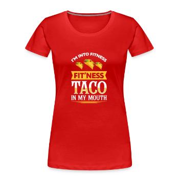 Büfett Speisen Feinschmecker - Frauen Premium Bio T-Shirt - Rot - Vorne - Mia (176cm)