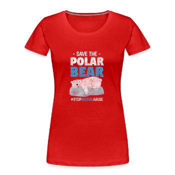 Animal rights activist animal lover animal shelter - Women's Premium Organic T-Shirt - red - Front - Mia (176cm)
