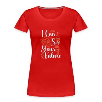Psychic Astrologer - Women's Premium Organic T-Shirt - red - Front - Mia (176cm)