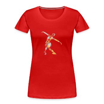 Eiskunstlauf - Frauen Premium Bio T-Shirt - Rot - Vorne - Mia (176cm)