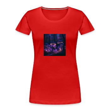 mycètes - T-shirt bio Premium Femme - rouge - Devant - Mia (176cm)