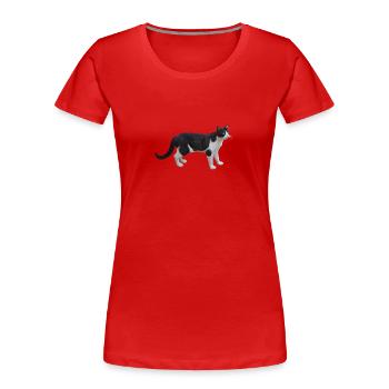 cat cat - Women's Premium Organic T-Shirt - red - Front - Mia (176cm)