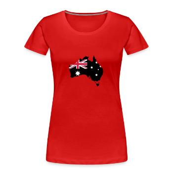 Australia - T-shirt bio Premium Femme - rouge - Devant - Mia (176cm)