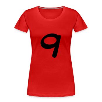 Neun - Frauen Premium Bio T-Shirt - Rot - Vorne - Mia (176cm)