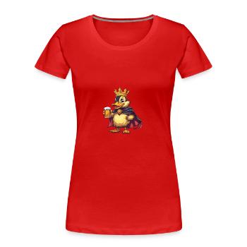 Bière de canard drôle - T-shirt bio Premium Femme - rouge - Devant - Mia (176cm)