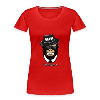 Gorilla, More in Business - Women's Premium Organic T-Shirt - red - Front - Mia (176cm)