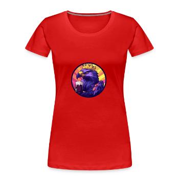 Harpyie Vogel Bier Comic - Frauen Premium Bio T-Shirt - Rot - Vorne - Mia (176cm)