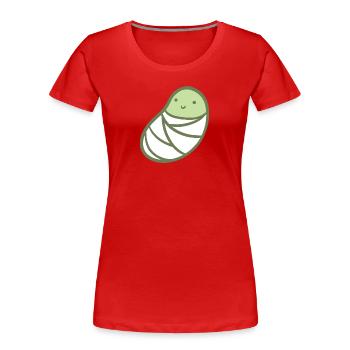 Süße Bohne - Frauen Premium Bio T-Shirt - Rot - Vorne - Mia (176cm)