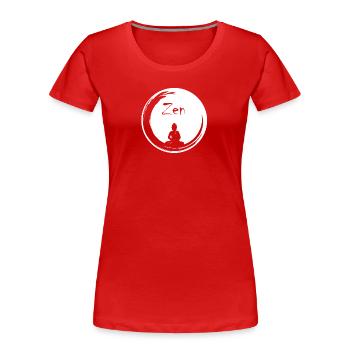Bulle zen - T-shirt bio Premium Femme - rouge - Devant - Mia (176cm)