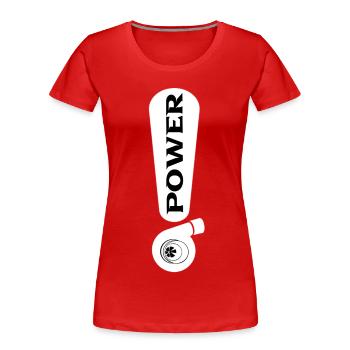 Turbo - Frauen Premium Bio T-Shirt - Rot - Vorne - Mia (176cm)