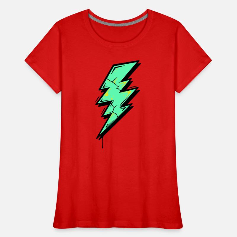 Style Éclair Éclair Abstrait T-shirt bio Premium Femme