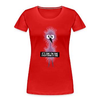 Es ist fein im fein - Flamingo Baby Zitat - Frauen Premium Bio T-Shirt - Rot - Vorne - Mia (176cm)