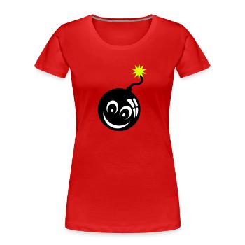 bomb smiley bomb wick 907 - Women's Premium Organic T-Shirt - red - Front - Mia (176cm)