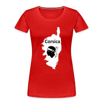 Corsica, the island in France, Corsica - Women's Premium Organic T-Shirt - red - Front - Mia (176cm)