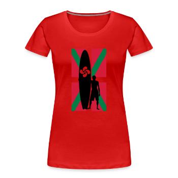 Basque surfer - Women's Premium Organic T-Shirt - red - Front - Mia (176cm)