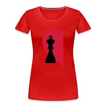 King of Love - Frauen Premium Bio T-Shirt - Rot - Vorne - Mia (176cm)