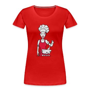 Cook cook - Women's Premium Organic T-Shirt - red - Front - Mia (176cm)