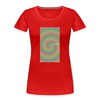 hello world - Frauen Premium Bio T-Shirt - Rot - Vorne - Mia (176cm)