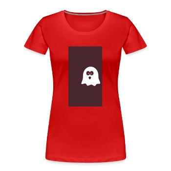 geist - Frauen Premium Bio T-Shirt - Rot - Vorne - Mia (176cm)