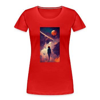 Spike Anime Tribute - Women's Premium Organic T-Shirt - red - Front - Mia (176cm)