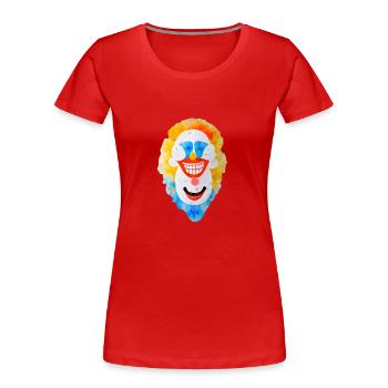 ClownAbstrakt - T-shirt bio Premium Femme - rouge - Devant - Mia (176cm)