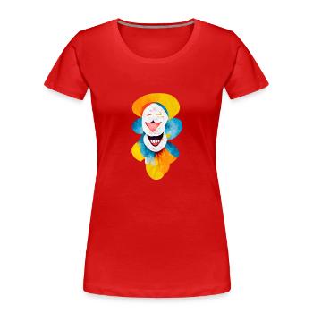 Clown Abstrait - T-shirt bio Premium Femme - rouge - Devant - Mia (176cm)