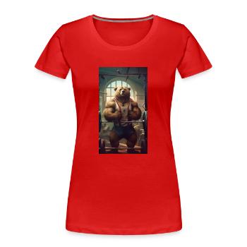 Training - Frauen Premium Bio T-Shirt - Rot - Vorne - Mia (176cm)