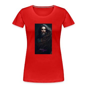 Bart - Frauen Premium Bio T-Shirt - Rot - Vorne - Mia (176cm)
