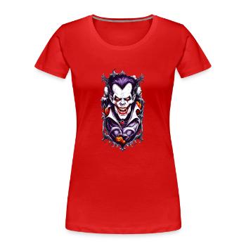 Grusel Vampir Halloween - Frauen Premium Bio T-Shirt - Rot - Vorne - Mia (176cm)