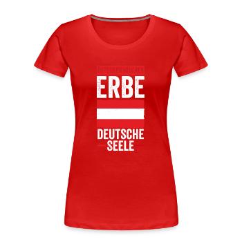 Autrichiens Autriche - T-shirt bio Premium Femme - rouge - Devant - Mia (176cm)