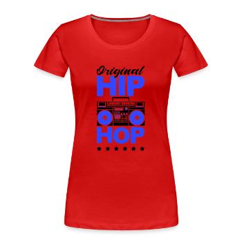 original hip hop 02 - Frauen Premium Bio T-Shirt - Rot - Vorne - Mia (176cm)