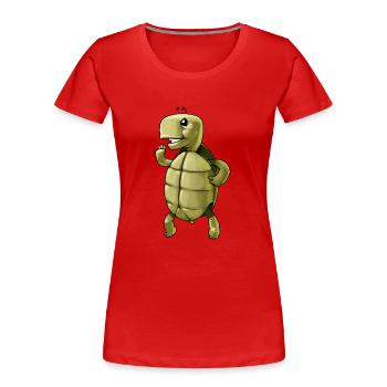 schildkroete turtle tortoise reptile reptilien - Frauen Premium Bio T-Shirt - Rot - Vorne - Mia (176cm)