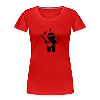 Menschen & Berufe: der Musiker - T-shirt bio Premium Femme - rouge - Devant - Mia (176cm)