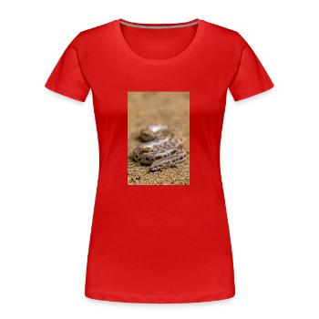 Rough-scaled Sand Boa - Eryx conicus - Sri Lanka - Women's Premium Organic T-Shirt - red - Front - Mia (176cm)