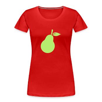 Birne - Frauen Premium Bio T-Shirt - Rot - Vorne - Mia (176cm)
