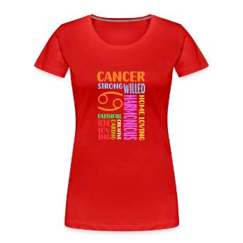 Zodiac sign zodiac sign water - Women's Premium Organic T-Shirt - red - Front - Mia (176cm)