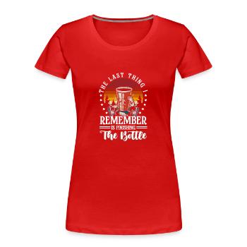 Feier Alkohol Party machen Abfeiern - Frauen Premium Bio T-Shirt - Rot - Vorne - Mia (176cm)
