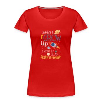 Space Stars Moon - T-shirt bio Premium Femme - rouge - Devant - Mia (176cm)