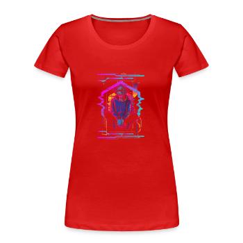 Zukunft Android Neon Gaming - Frauen Premium Bio T-Shirt - Rot - Vorne - Mia (176cm)