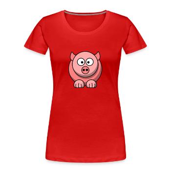 PIK - Frauen Premium Bio T-Shirt - Rot - Vorne - Mia (176cm)