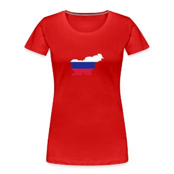 Slowenien - Frauen Premium Bio T-Shirt - Rot - Vorne - Mia (176cm)