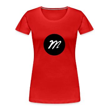 m in the circle black - Women's Premium Organic T-Shirt - red - Front - Mia (176cm)