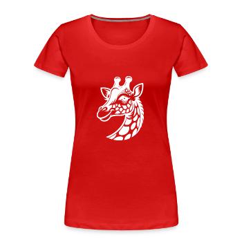 Petite girafe mignonne avec un look mignon - T-shirt bio Premium Femme - rouge - Devant - Mia (176cm)