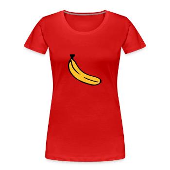 Banane - Frauen Premium Bio T-Shirt - Rot - Vorne - Mia (176cm)