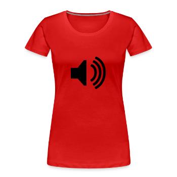 Speaker - Women's Premium Organic T-Shirt - red - Front - Mia (176cm)