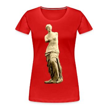 VENUS DE MILO - Frauen Premium Bio T-Shirt - Rot - Vorne - Mia (176cm)