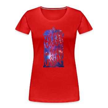 Bigger on the inside - Frauen Premium Bio T-Shirt - Rot - Vorne - Mia (176cm)