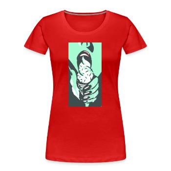 icekiss_fill - T-shirt bio Premium Femme - rouge - Devant - Mia (176cm)