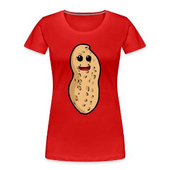Peanut Nut Children Child Nut Toddler Baby - Women's Premium Organic T-Shirt - red - Front - Mia (176cm)